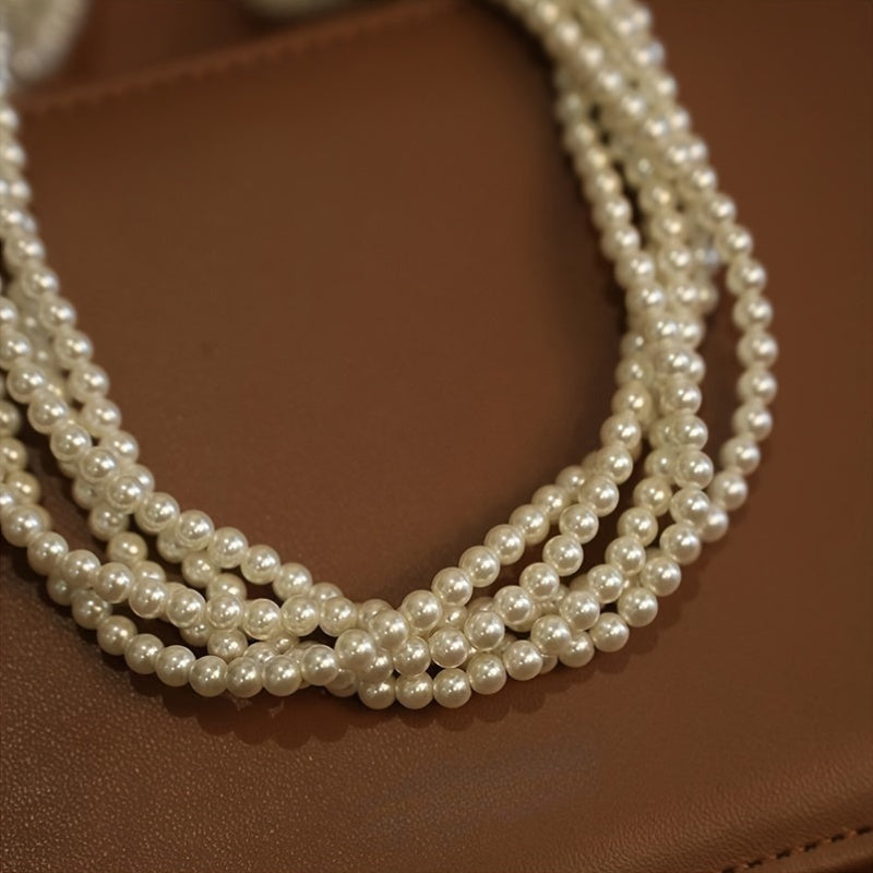 French Style Pearl Choker Necklace