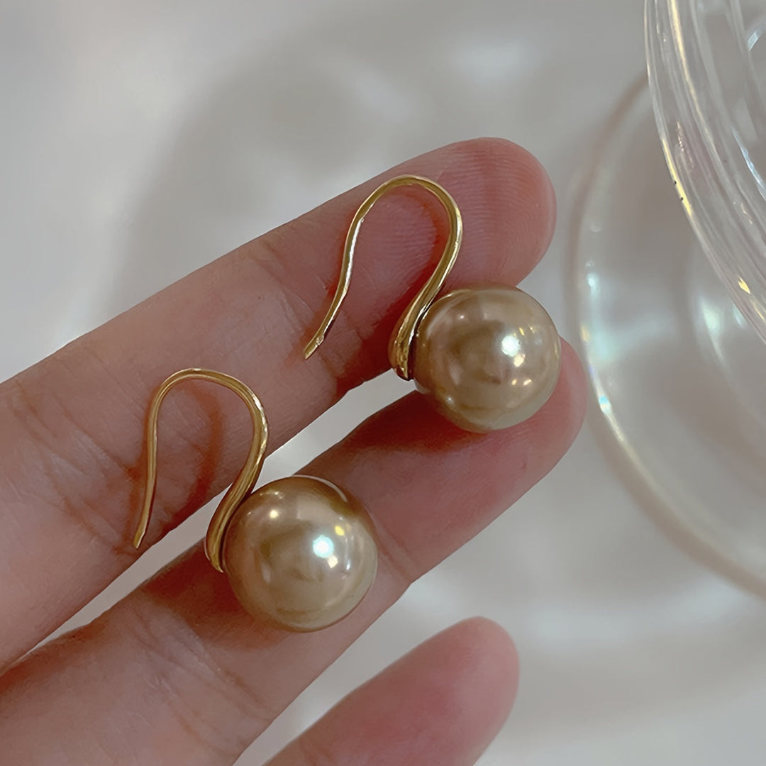 Exquisite Faux Pearl Copper Earrings