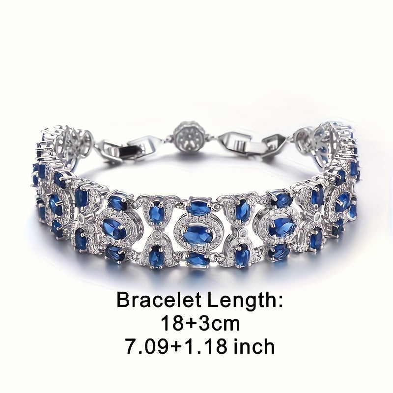 Elegant Colorful Cubic Zirconia Tennis Bracelet