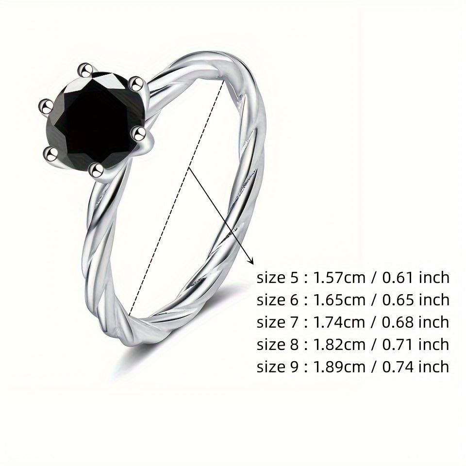 Moissanite Twisted Band Ring