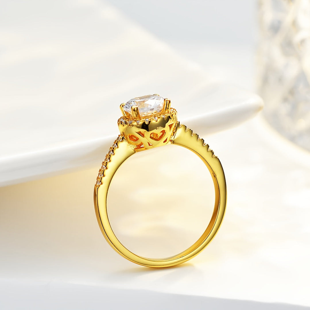 Moissanite Classic Halo Ring