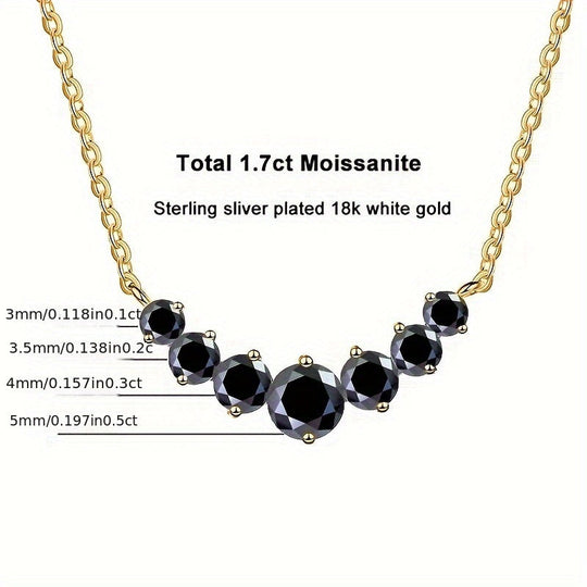 Gold-Plated Moissanite Pendant Necklace