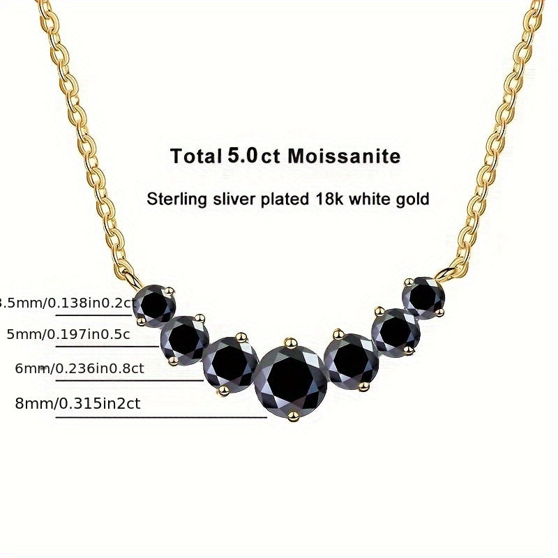 Gold-Plated Moissanite Pendant Necklace