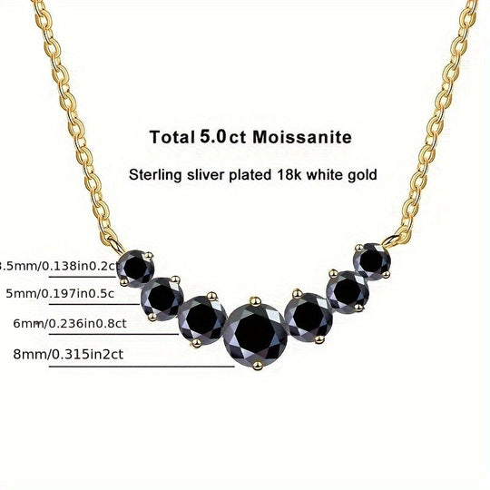 Gold-Plated Moissanite Pendant Necklace