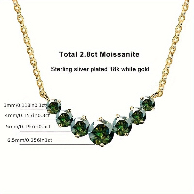 Gold-Plated Moissanite Pendant Necklace