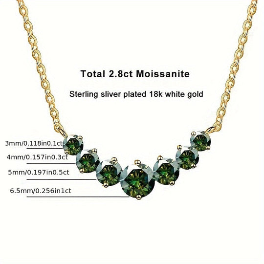 Gold-Plated Moissanite Pendant Necklace