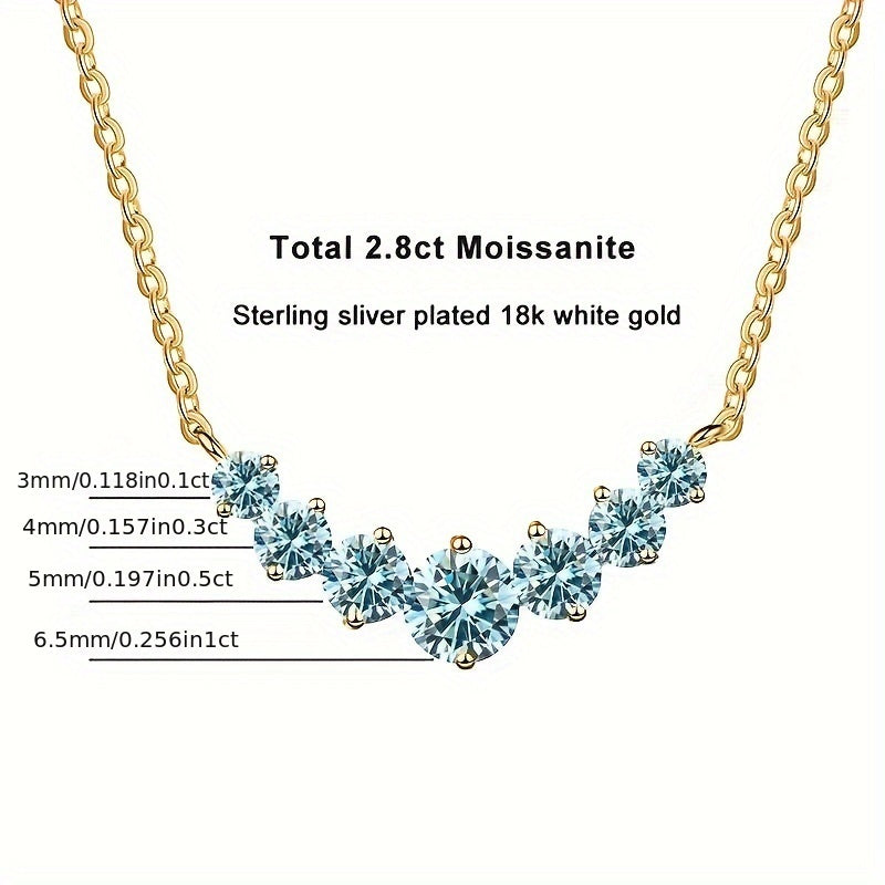 Gold-Plated Moissanite Pendant Necklace