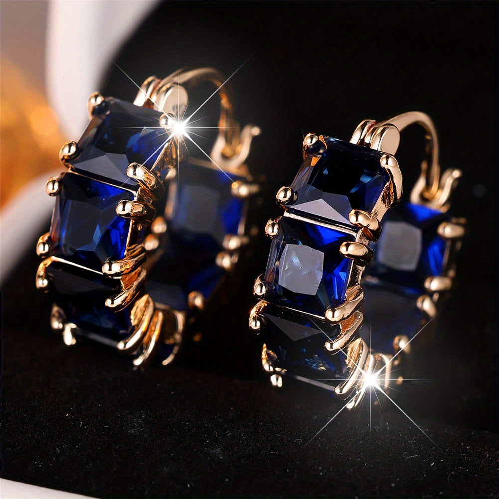 Vintage Zirconia Hoop Earrings