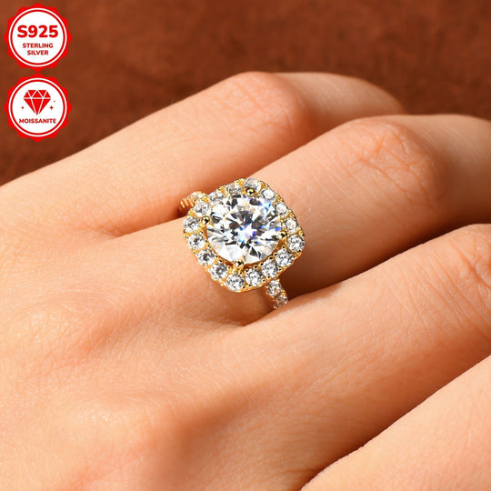 925 Silver Moissanite Engagement Ring