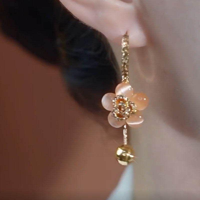 Flower Ball Earrings
