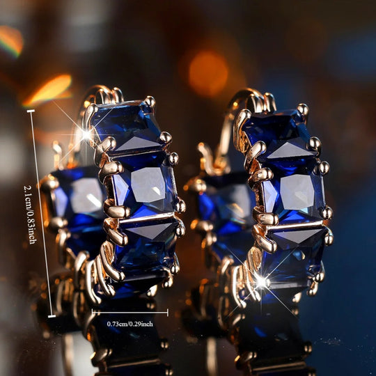 Vintage Zirconia Hoop Earrings