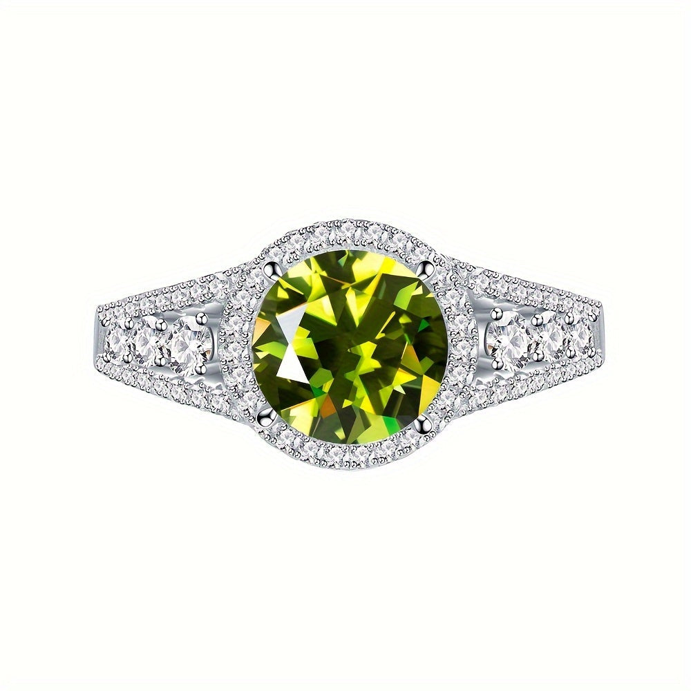 Luxury Blue Moissanite Ring