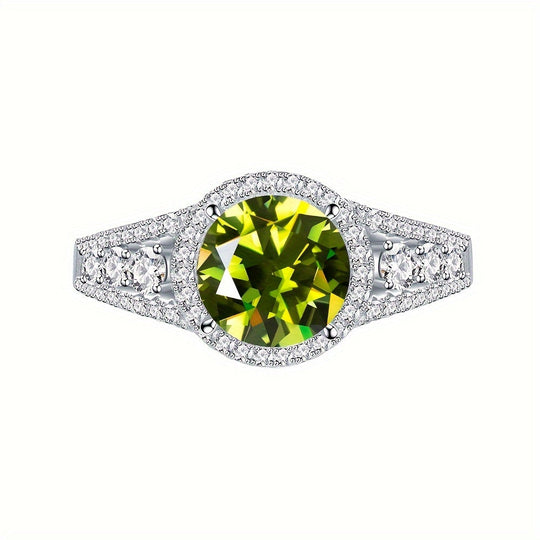 Luxury Blue Moissanite Ring