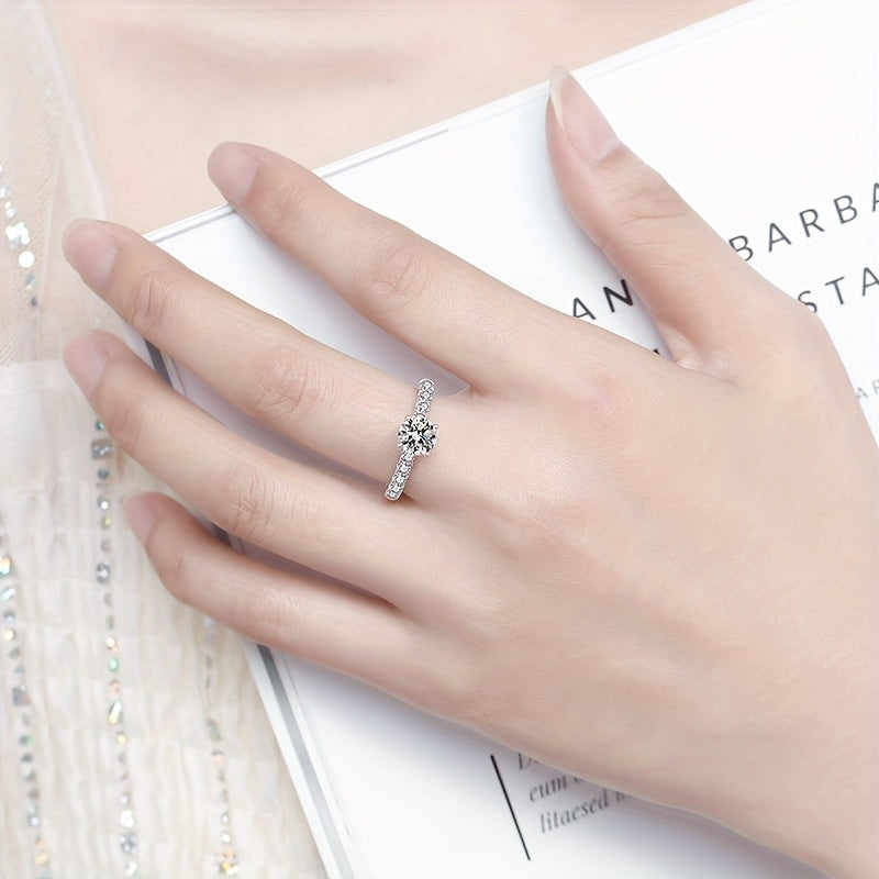 Moissanite Elegant Engagement Ring