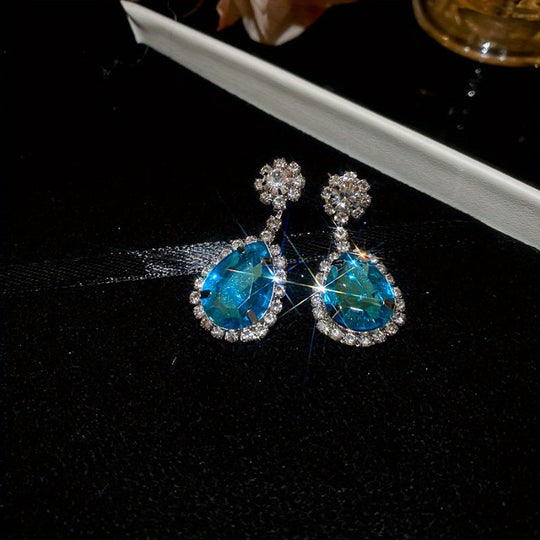 Luxury Rhinestone Teardrop Earrings