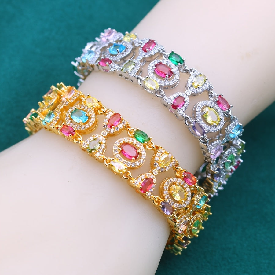 Bohemian Colorful Synthetic Zirconia Jewelry Set