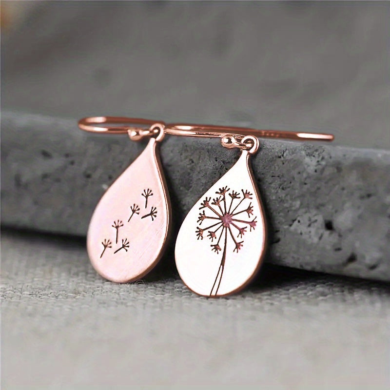 Simple Retro Dandelion Drop Earrings