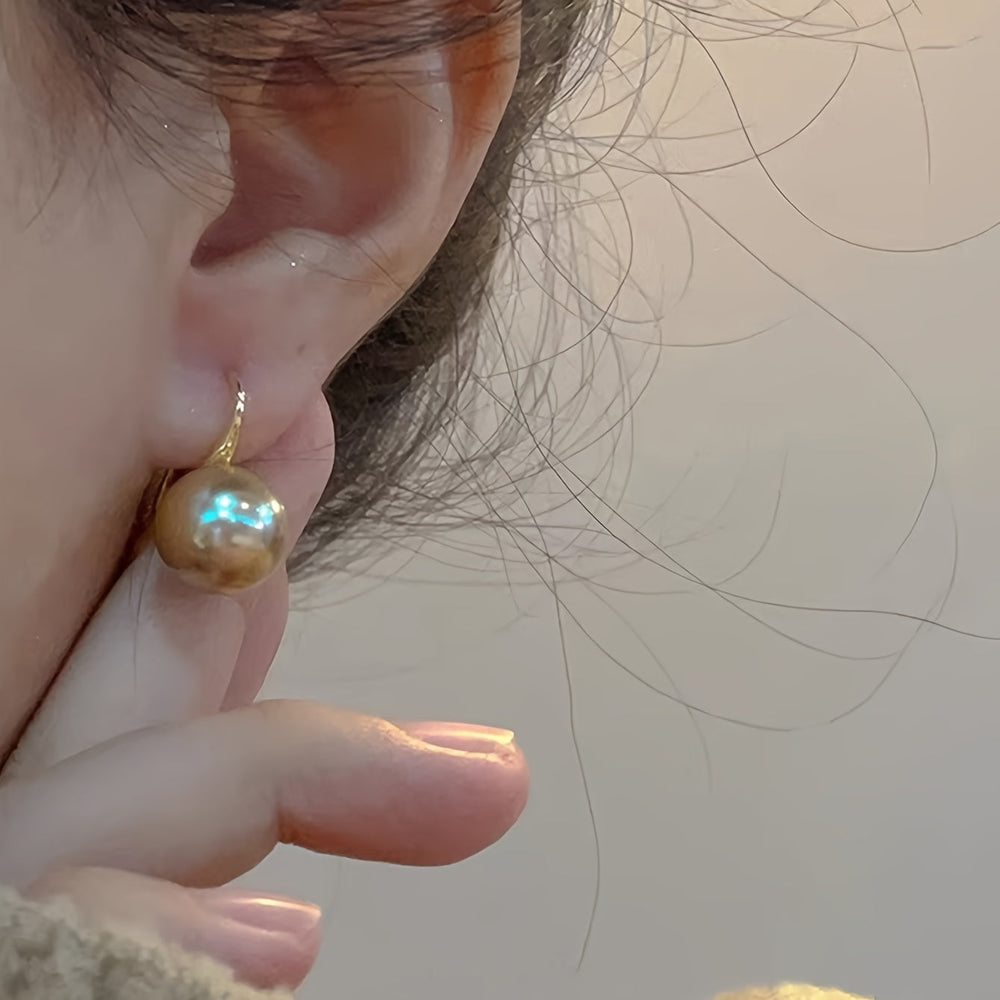 Exquisite Faux Pearl Copper Earrings