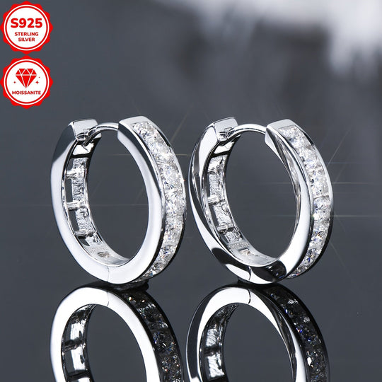 Sterling Silver Moissanite Earrings