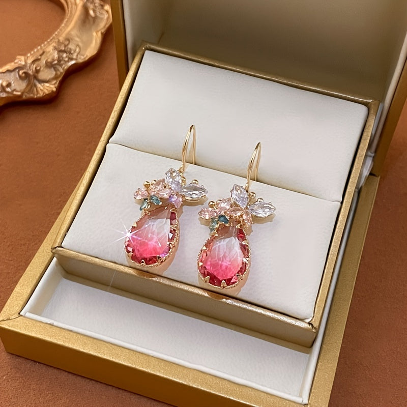 Elegant Butterfly & Water Drop Dangle Earrings
