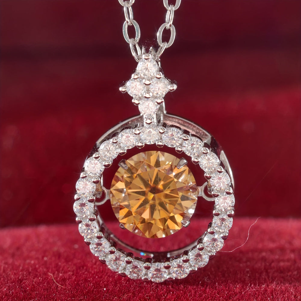 Silver Moissanite Pendant Necklace