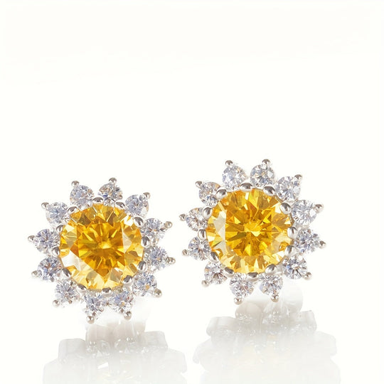Sunflower Shape Stud Earrings