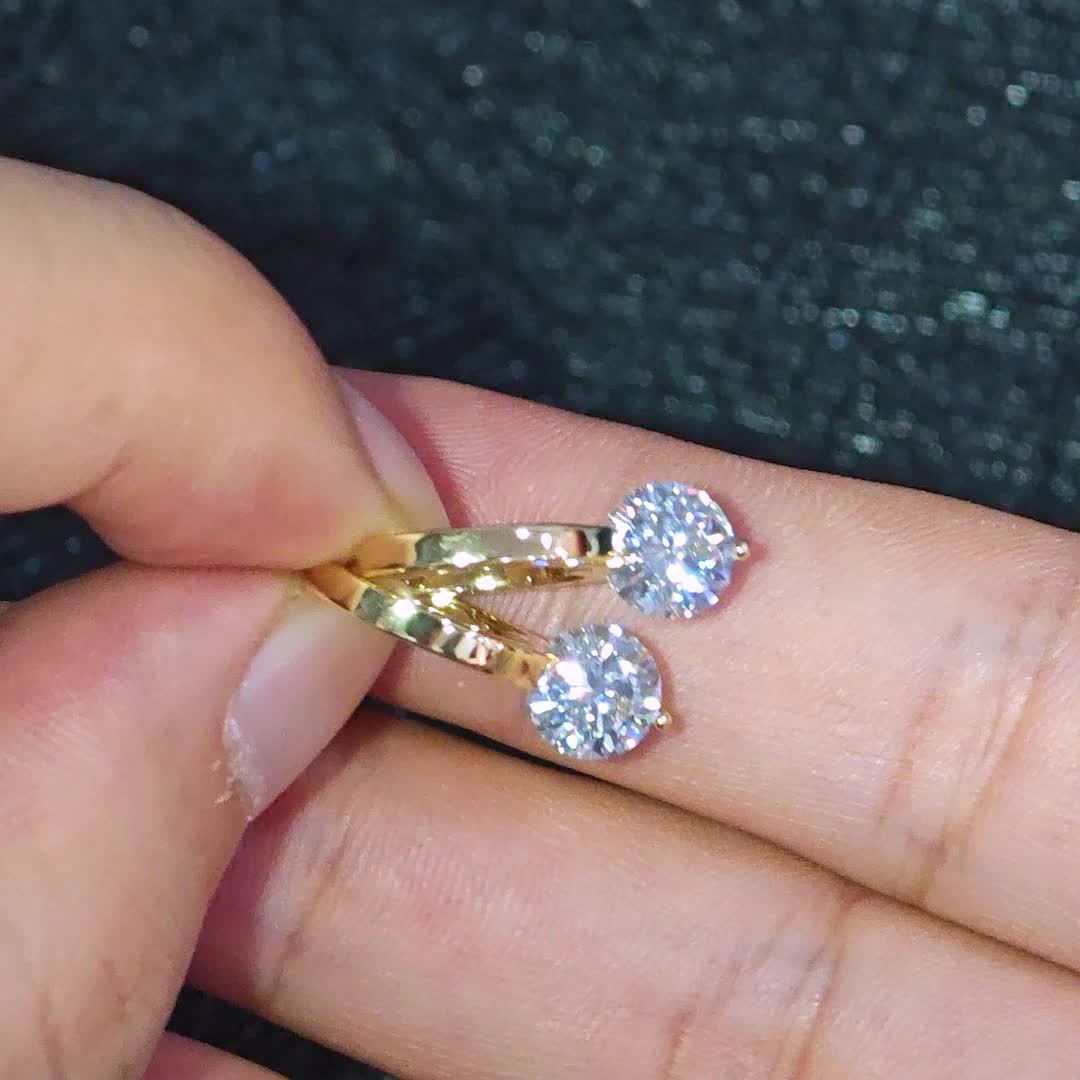 Stylish Round Moissanite Hoop Earrings