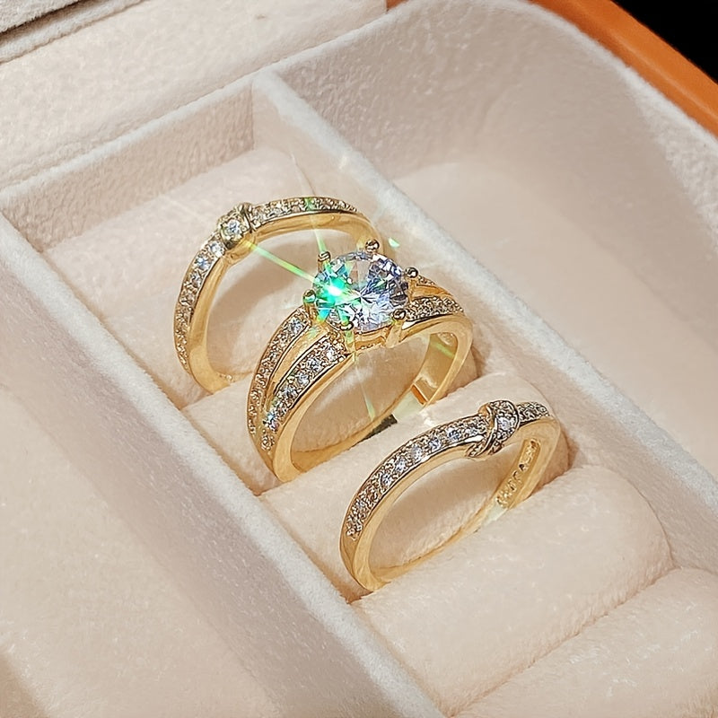 3-Piece Zirconia Ring Set