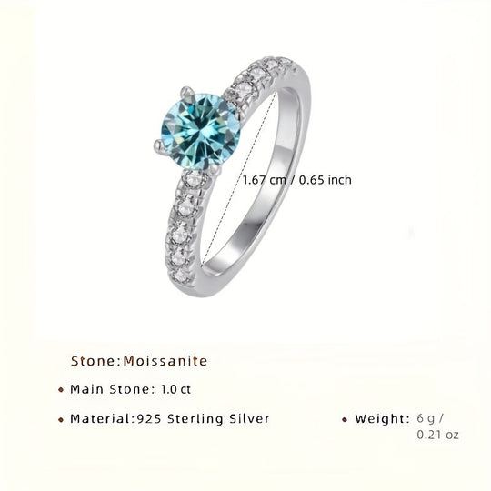 Moissanite Elegant Engagement Ring