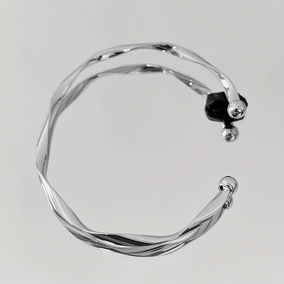 Simple Style Geometric Twisted Bangle