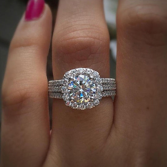 3 Row Zirconia Ring