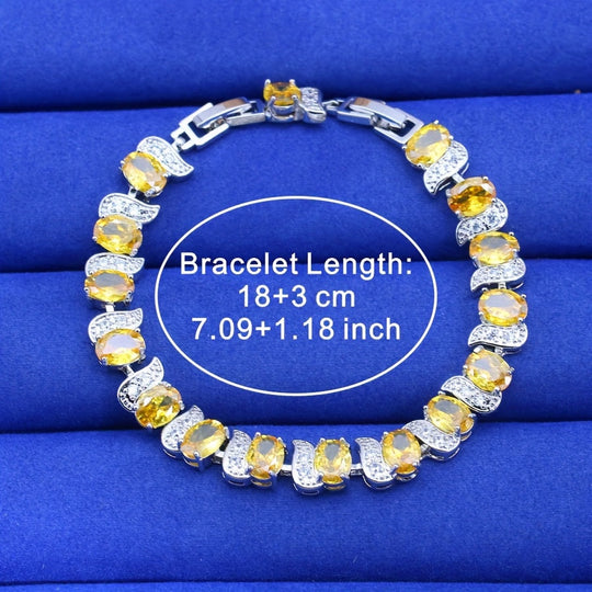 Elegant Yellow Zirconia Tennis Bracelet