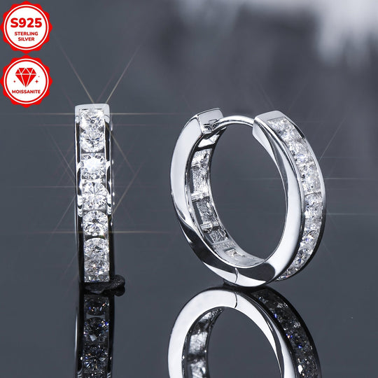 Sterling Silver Moissanite Earrings