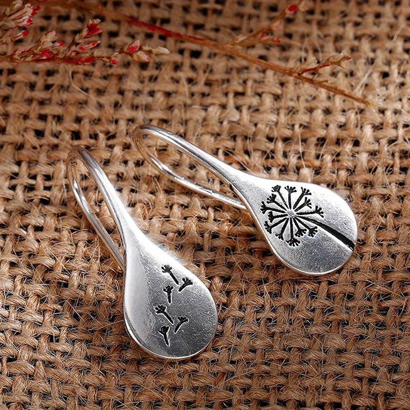 Simple Retro Dandelion Drop Earrings