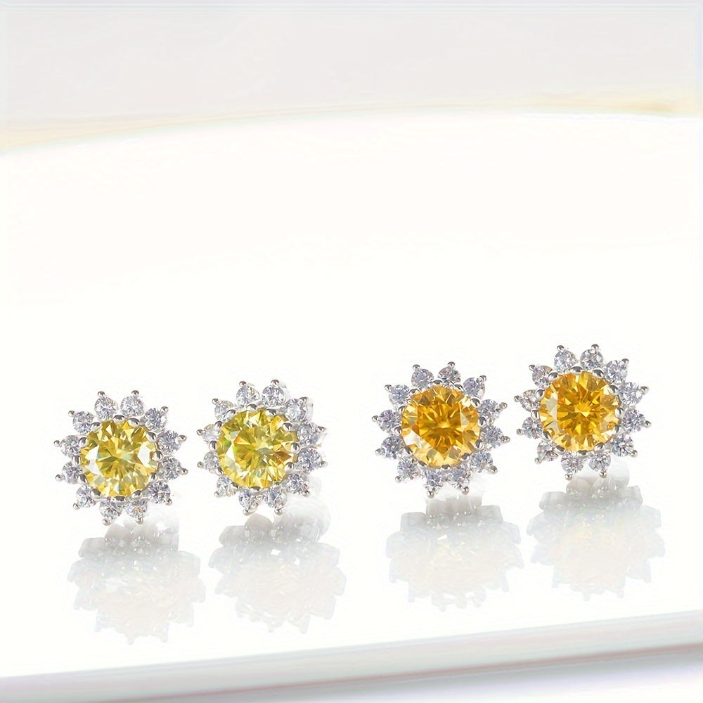 Sunflower Shape Stud Earrings