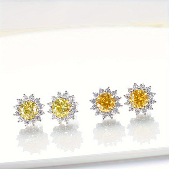 Sunflower Shape Stud Earrings