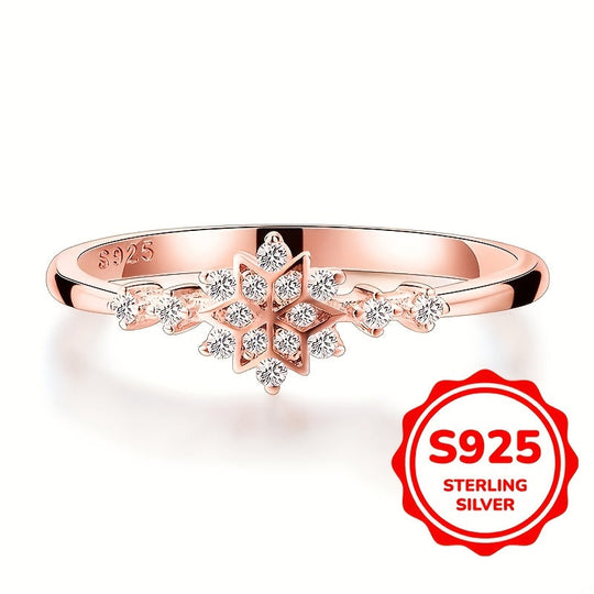 Luxury Zirconia Snowflake Ring