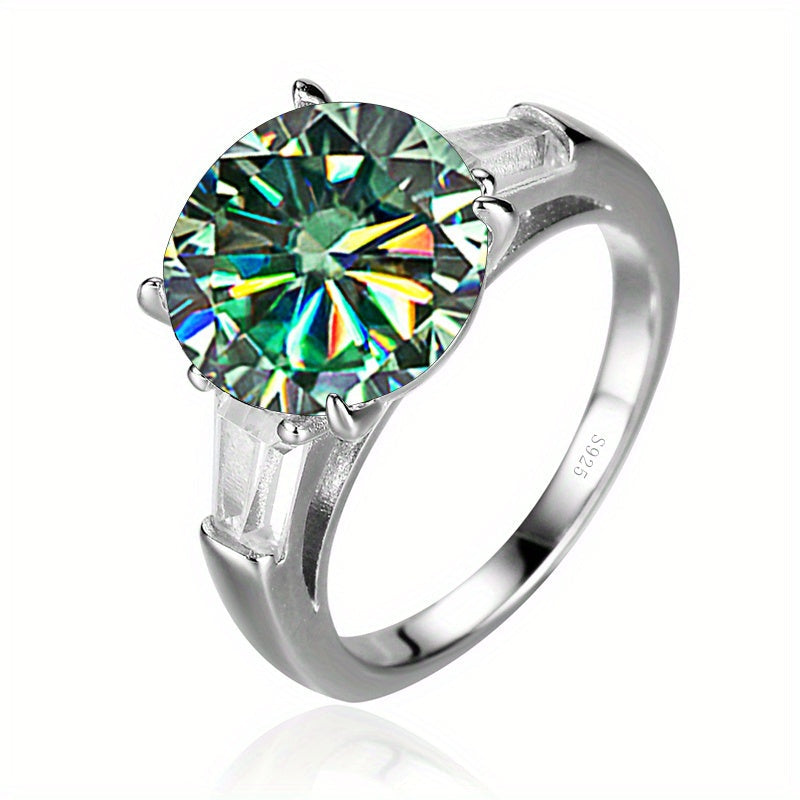 Multi-Color Moissanite Ring