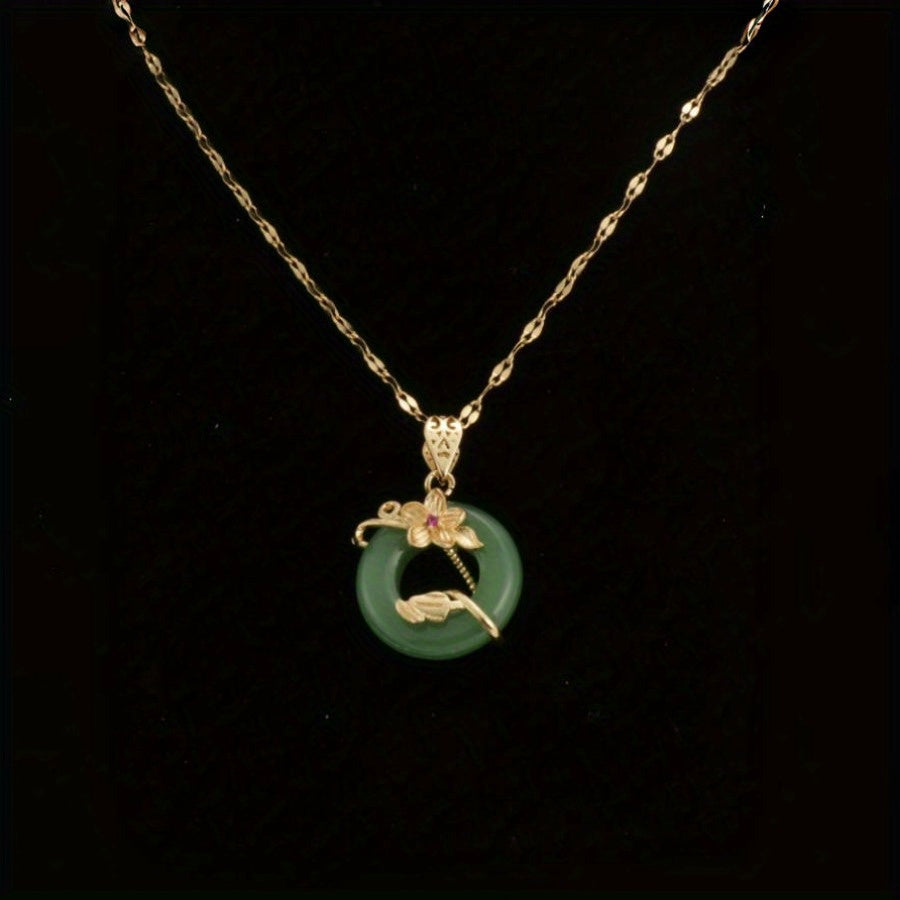 Elegant Vintage Floral Vine Pendant Necklace