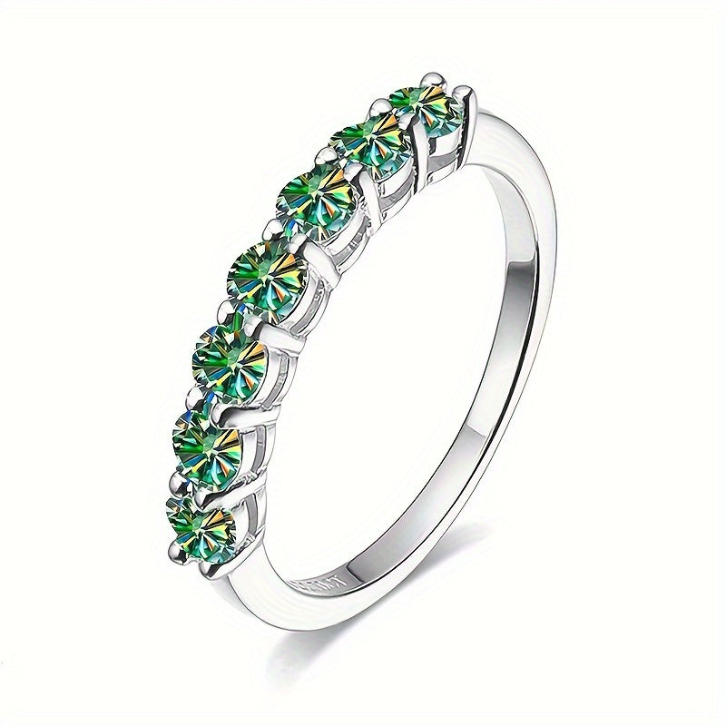 Inlaid Moissanite Promise Ring