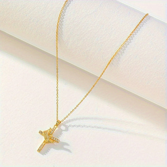 Luxury Crown Cross Pendant Necklace