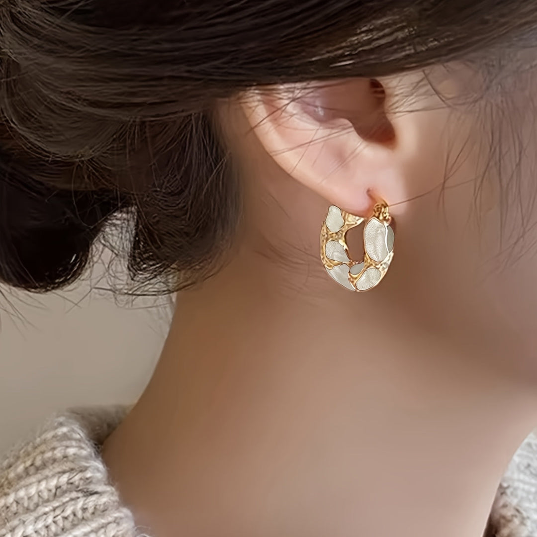 Retro French Elegant Hoop Earrings