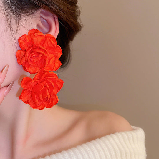 Flower Pendant Earrings