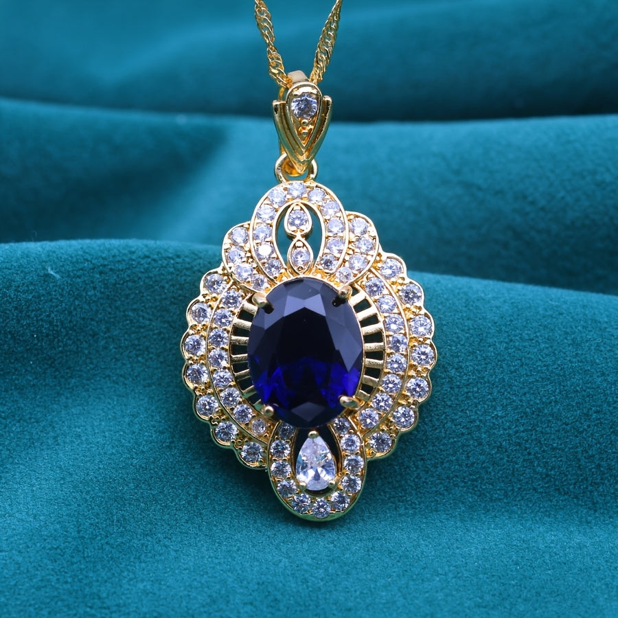 Vintage Elegant Golden Plated Copper Pendant