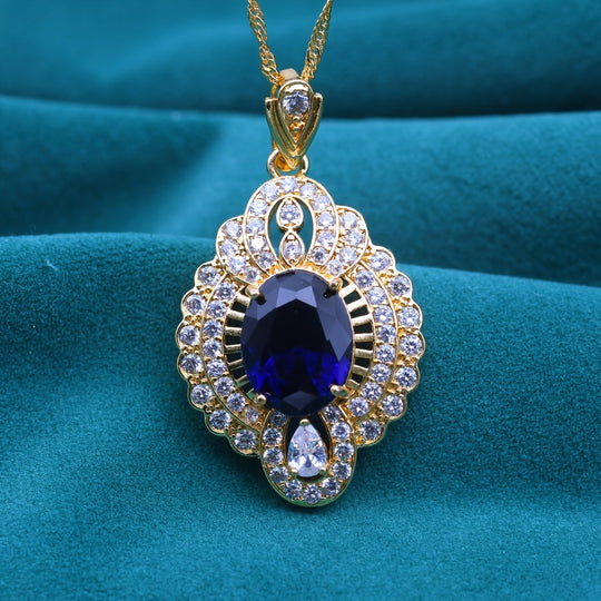 Vintage Elegant Golden Plated Copper Pendant