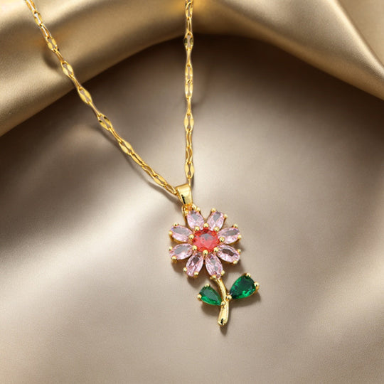 Sunflower Pendant Necklace