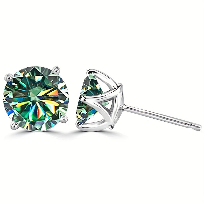 Genuine Moissanite Stud Earrings
