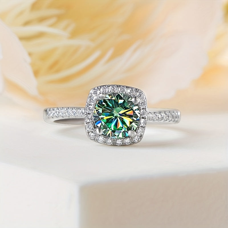 Moissanite Sterling Silver Jewelry Set