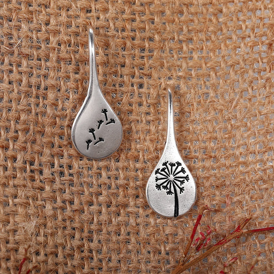 Simple Retro Dandelion Drop Earrings