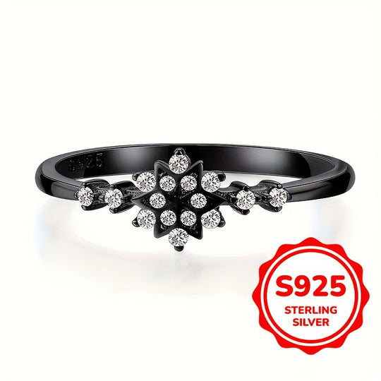Luxury Zirconia Snowflake Ring